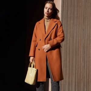 Everlane: The Italian ReWool Overcoat- Toffee Size 10 NWT